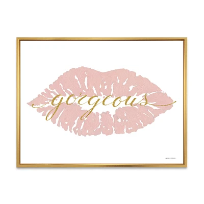 Fashion Glam Lips on Gold II  Wall Art