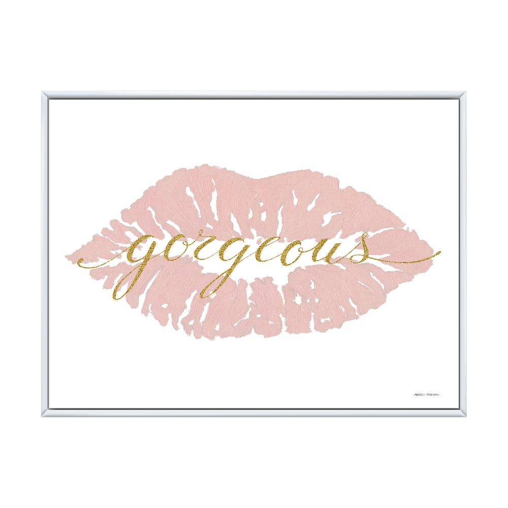 Toile « Fashion Glam Lips on Gold II