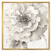 Indigold Grey Peonies I  Canvas Wall Art