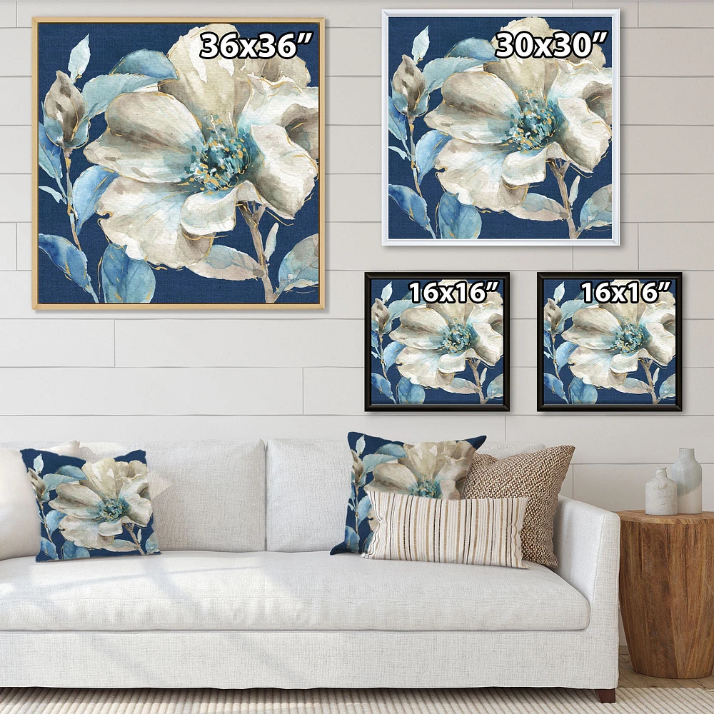 Indigold Watercolor Flower I  Wall Art