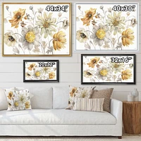 Fields of Gold Watercolor Flower VII  Canvas Art