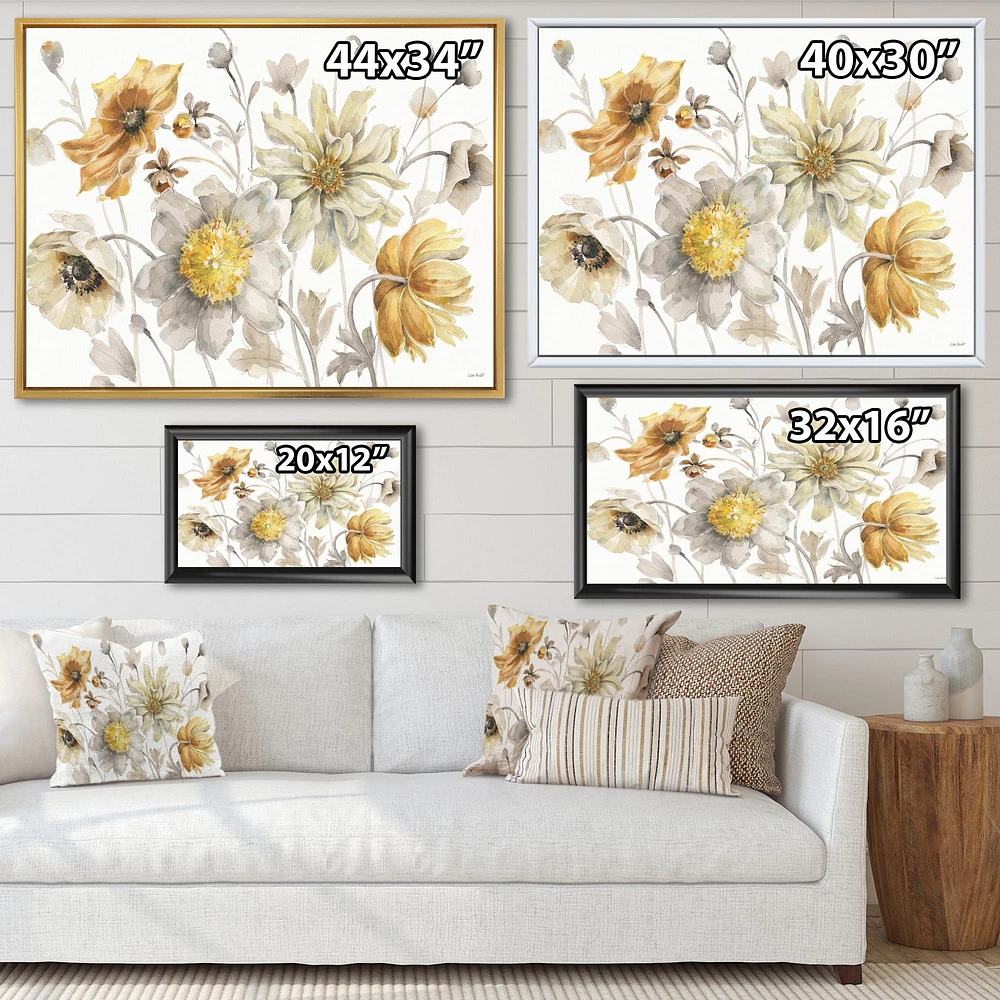 Fields of Gold Watercolor Flower VII  Canvas Art