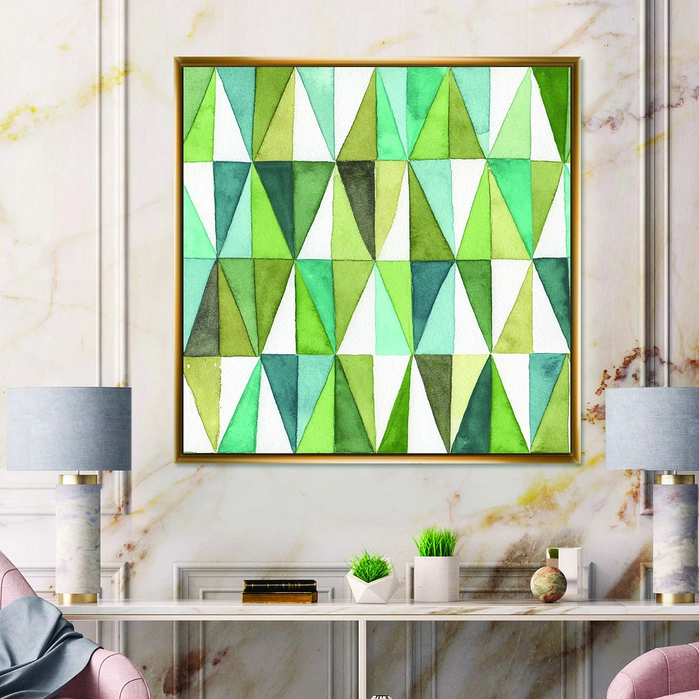 Toile « Green Triangle III