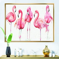 Toile  « Gracefully Pink Shabby Flamingo »