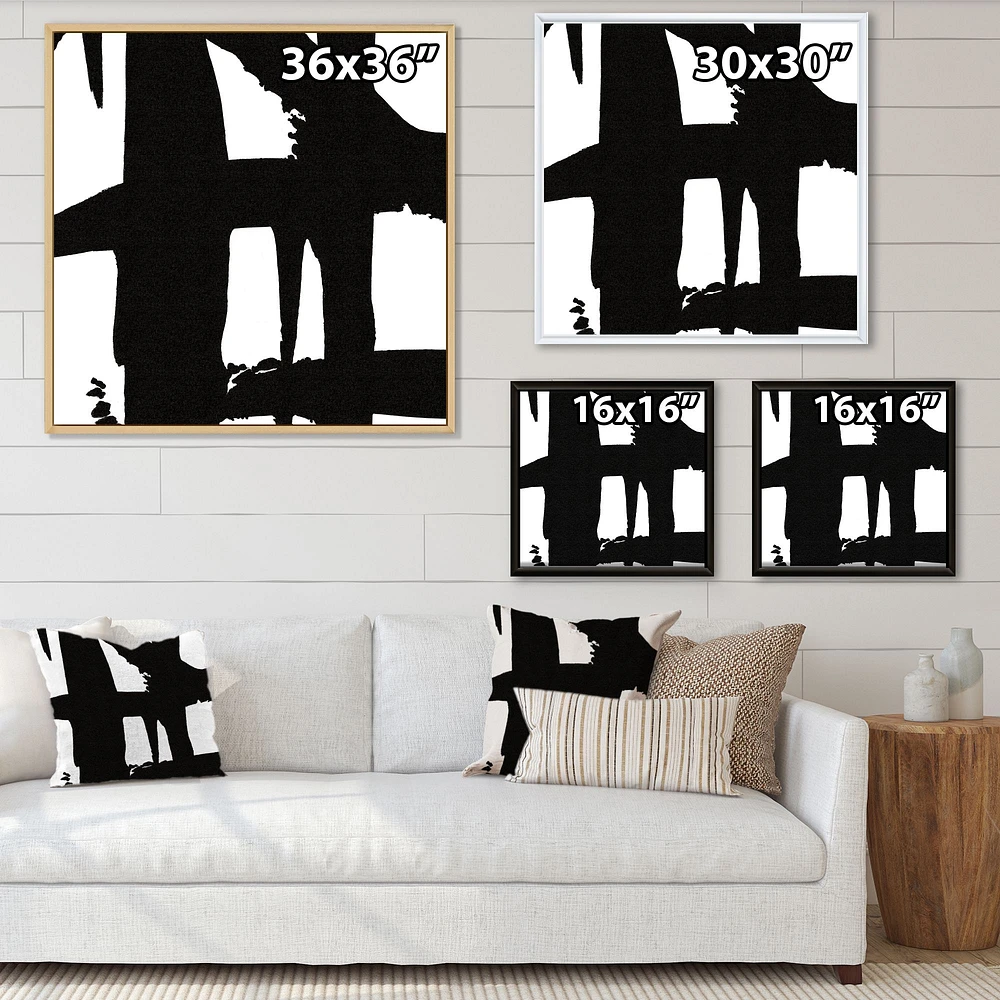 Black & White Crossing Paths II Wall Art