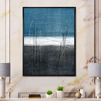 Toile « Teal Meets Grey Abstract Art »