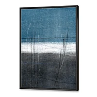 Toile « Teal Meets Grey Abstract Art »