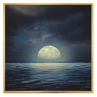 Super Moon Over The Sea II  Wall Art