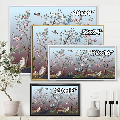 Chinoiserie with Birds and Peonies XI Wall Art