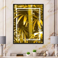 Toile « Yellow Bamboo and Tropical Leaves »