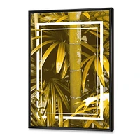 Toile « Yellow Bamboo and Tropical Leaves »