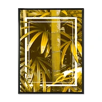 Yellow Bamboo and Tropical Leaves  Wall Art