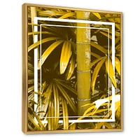 Toile « Yellow Bamboo and Tropical Leaves »