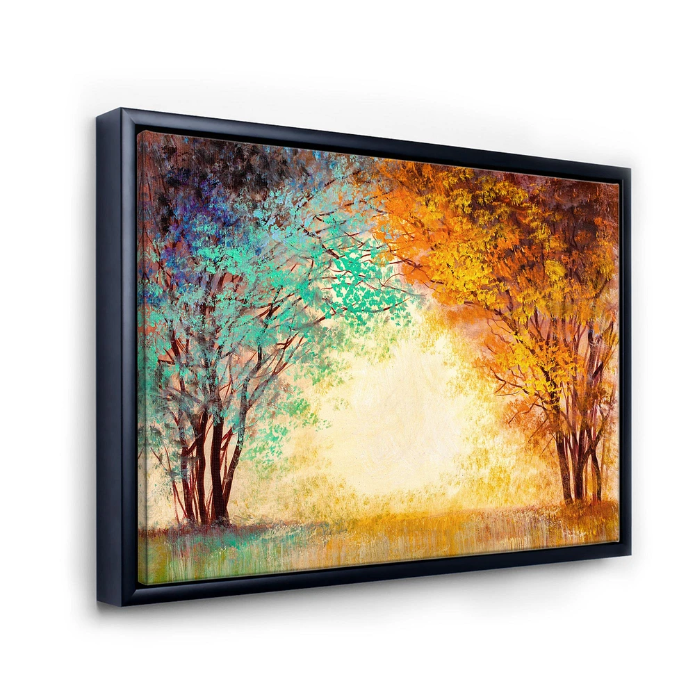 Alley Through The Park Autumn Sunset  Wall Art