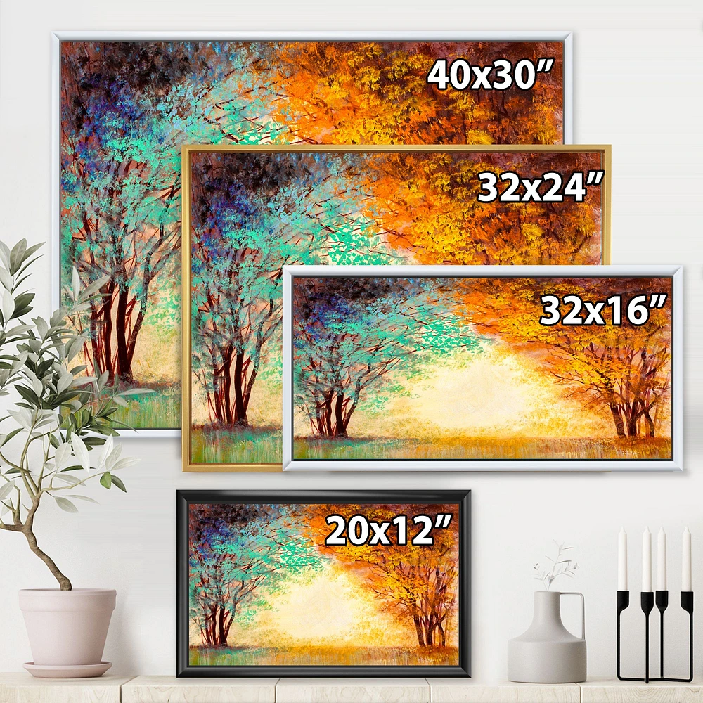 Alley Through The Park Autumn Sunset  Wall Art