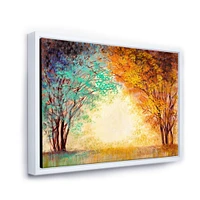 Alley Through The Park Autumn Sunset  Wall Art