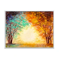 Alley Through The Park Autumn Sunset  Wall Art