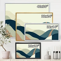 Abstract Geometric Landscape with Hills  Wall Art