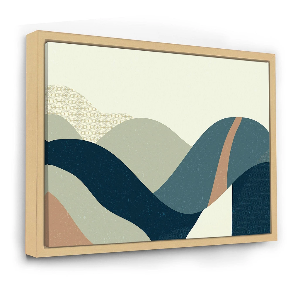 Abstract Geometric Landscape with Hills  Wall Art