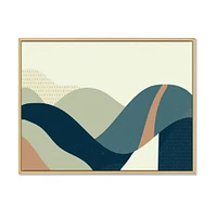 Toile « Abstract Geometric Landscape with Hills