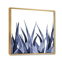 Toile imprimée « Navy Blue Agave Leaves »