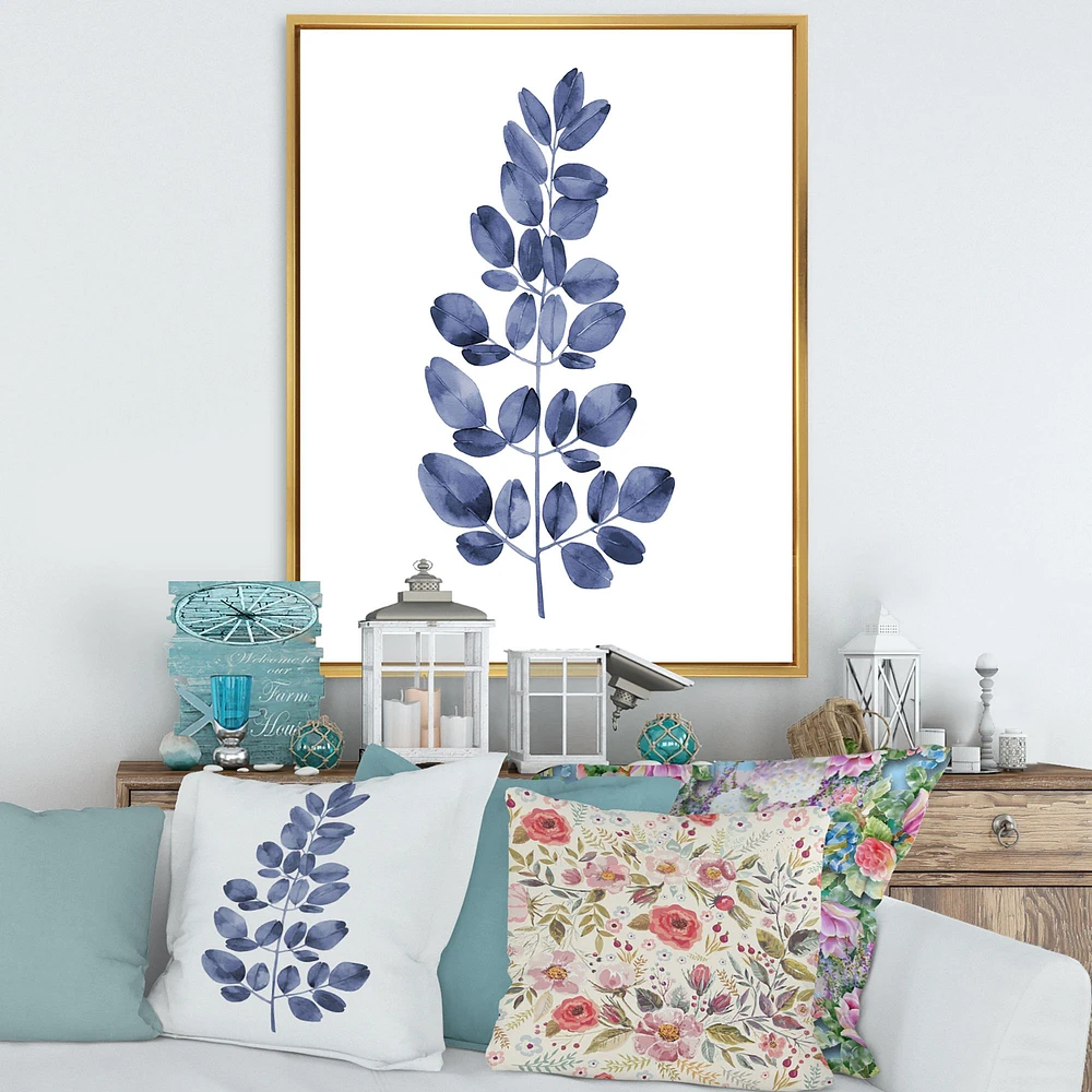 Navy Blue Eucalyptus II  Wall Art