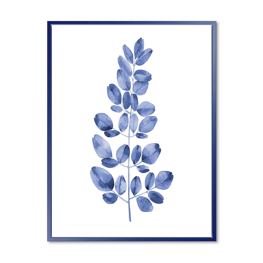 Navy Blue Eucalyptus II  Wall Art