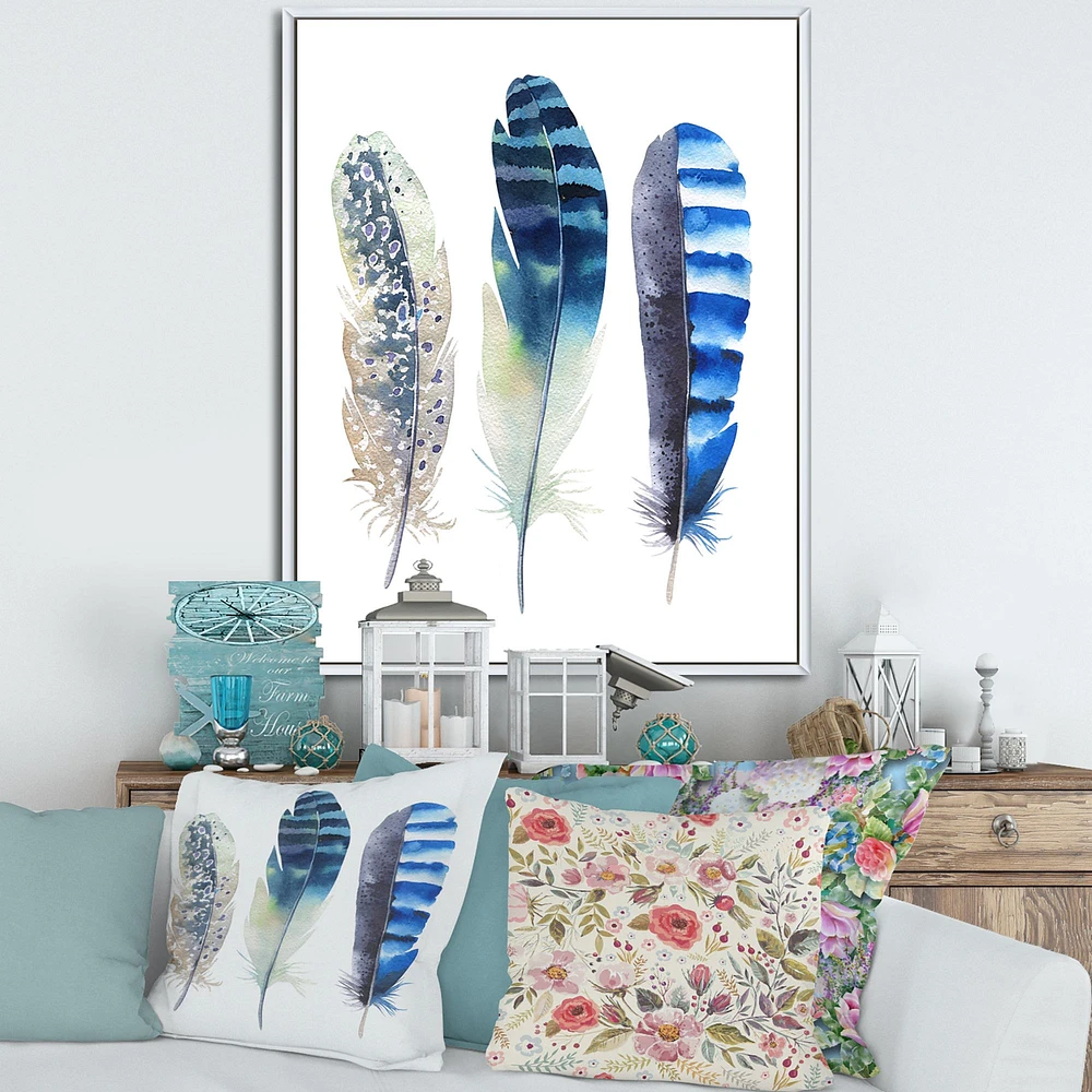 Colourful Boho Feathers I  Wall Art