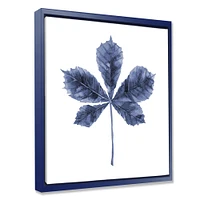 Navy Blue Chestnut Leaf  Wall Art