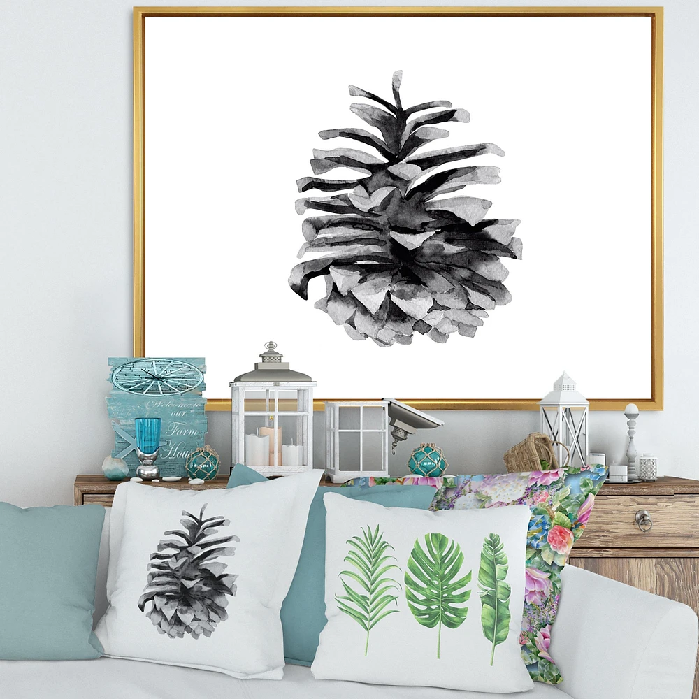 Toile « Conifer Cone Monochrome