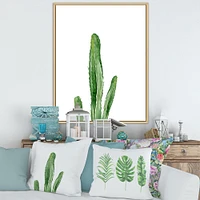 Toile « Green Cactus South Western Plant Botanical Detail »