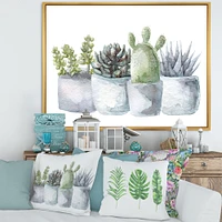 Toile « Cactus and Succulent House Plants I