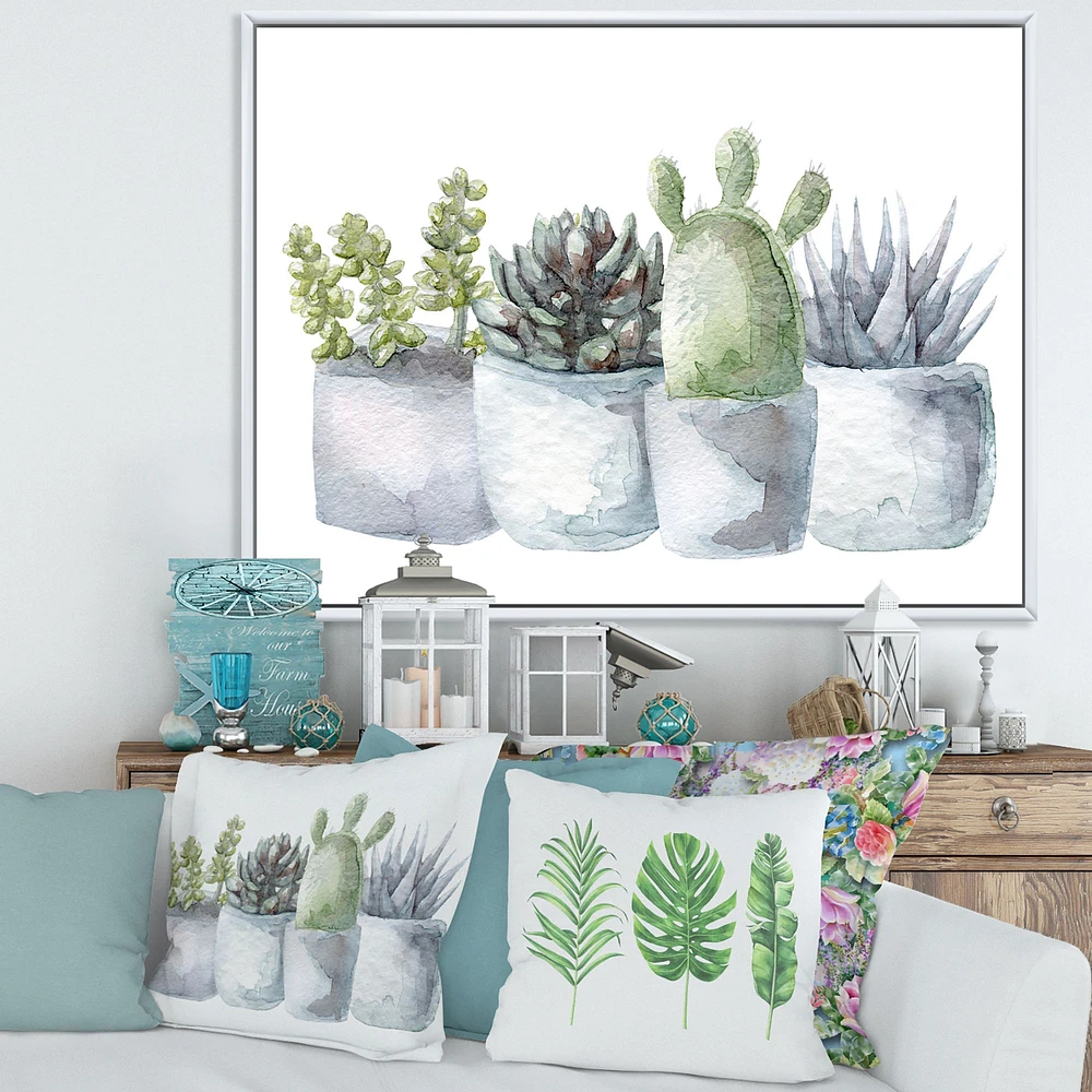 Toile « Cactus and Succulent House Plants I