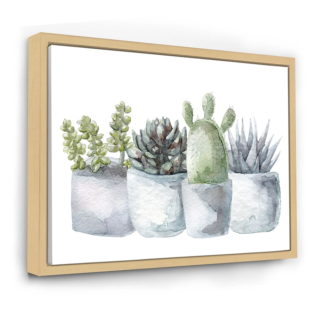 Toile « Cactus and Succulent House Plants I