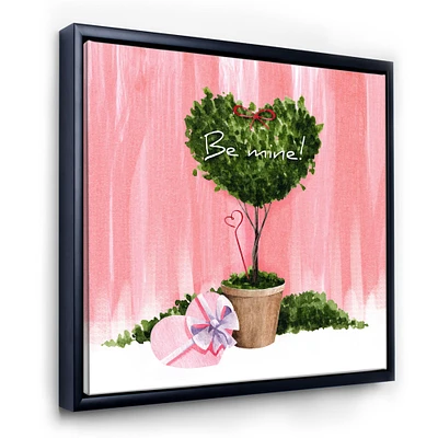 Heart Shaped Valentine House Plant  Wall Art