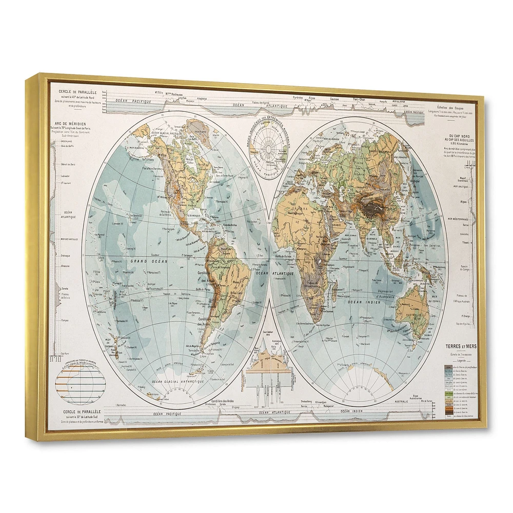 Ancient Map of The World II Wall Art