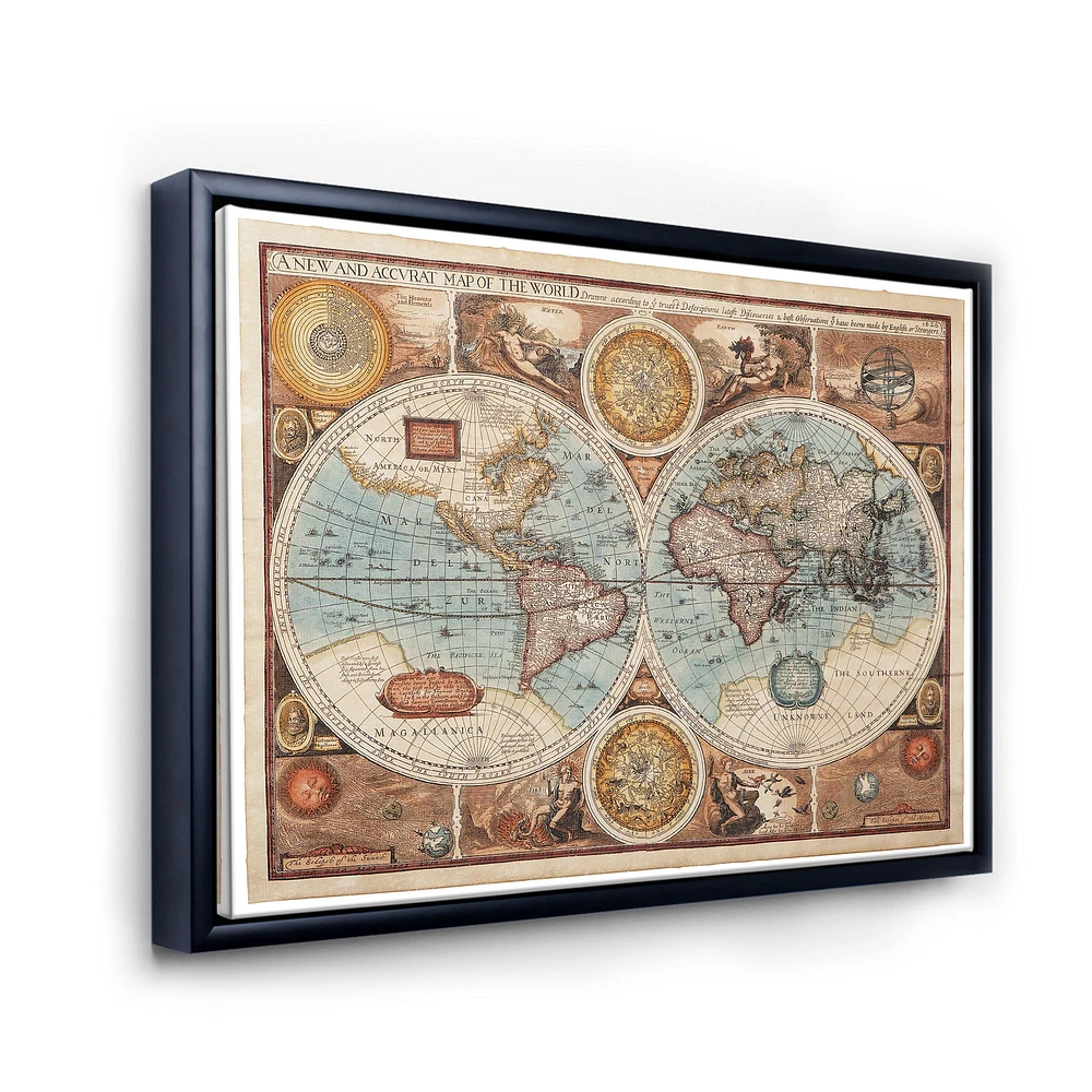 Ancient Map of The World VIII Wall Art