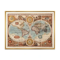 Ancient Map of The World VIII Wall Art