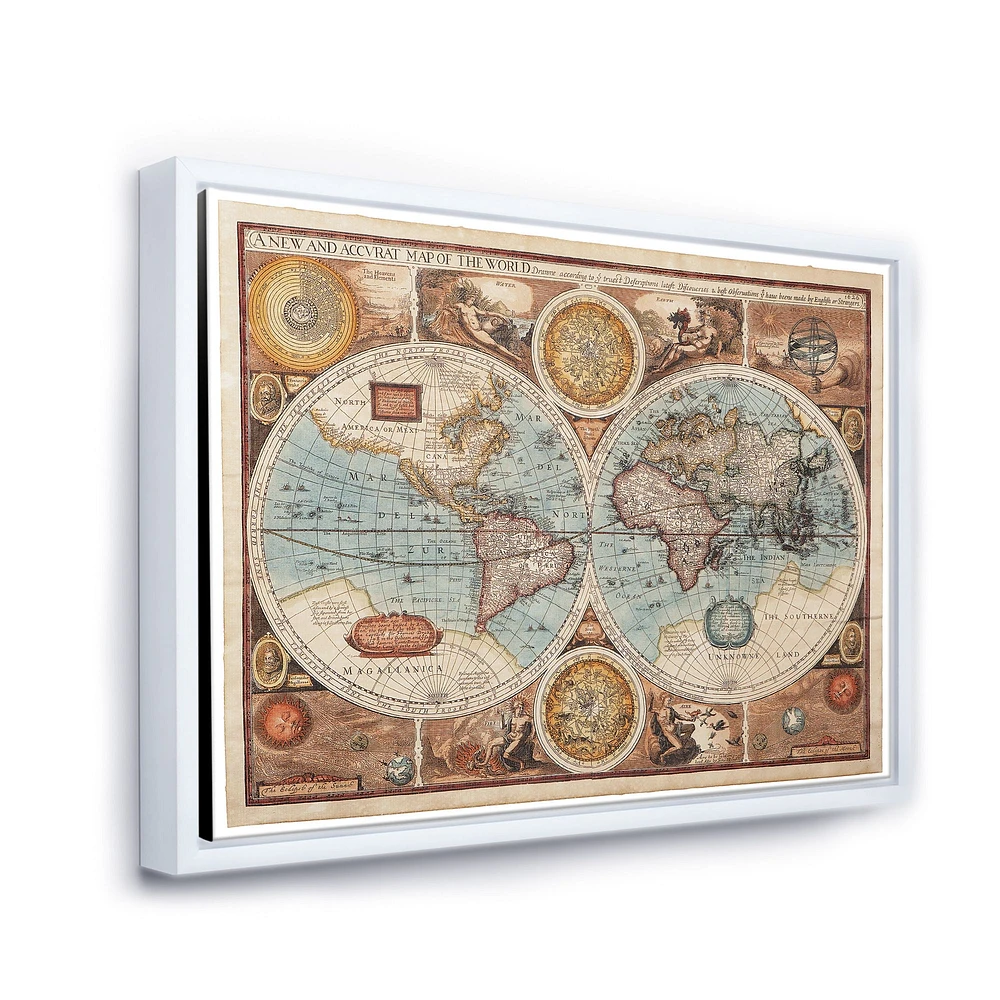 Ancient Map of The World VIII Wall Art