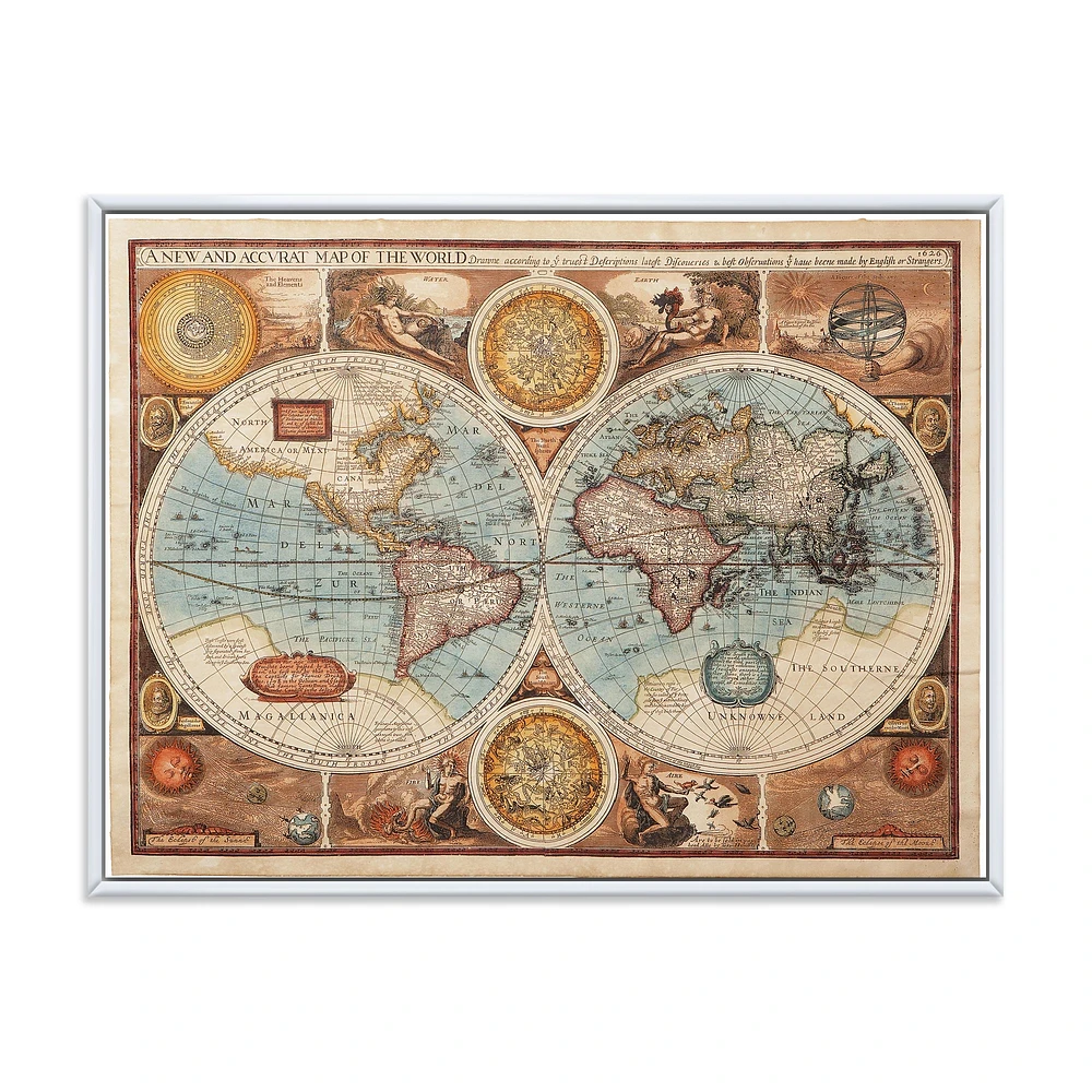 Ancient Map of The World VIII Wall Art