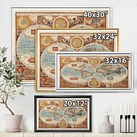 Ancient Map of The World VIII Wall Art