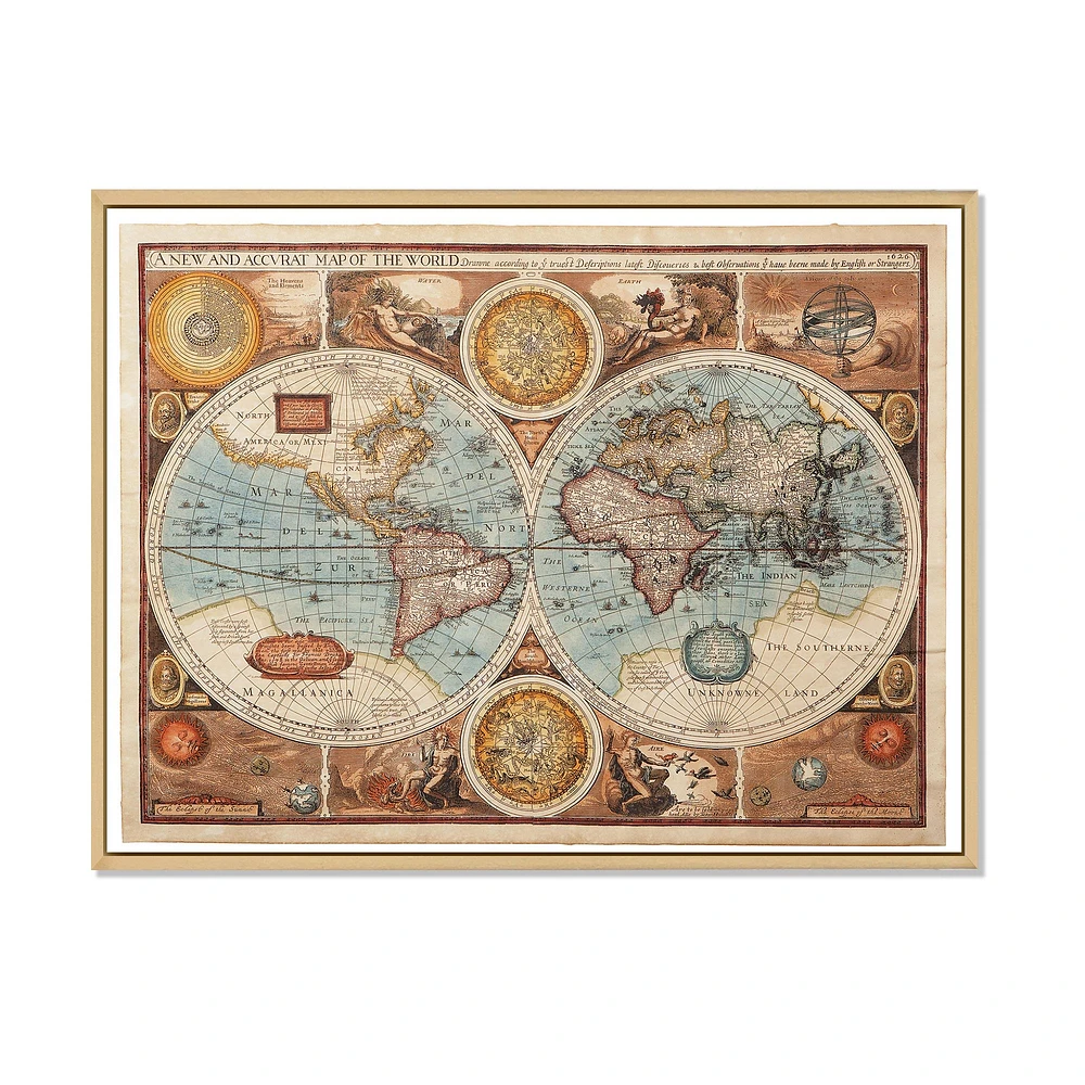 Ancient Map of The World VIII Wall Art