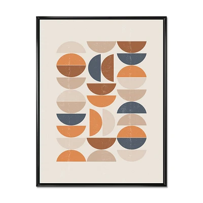 Abstract Sun and Moon S Blue Orange  Wall Art