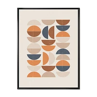 Toile « Abstract Sun and Moon S Blue Orange »