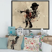 Toile « Woman Playing Jazz Trumpet