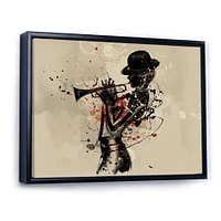 Woman Playing Jazz Trumpet  Wall Art