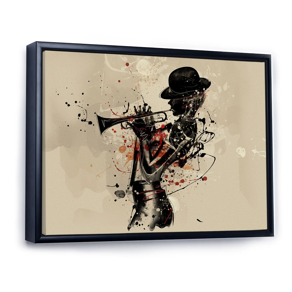 Woman Playing Jazz Trumpet  Wall Art