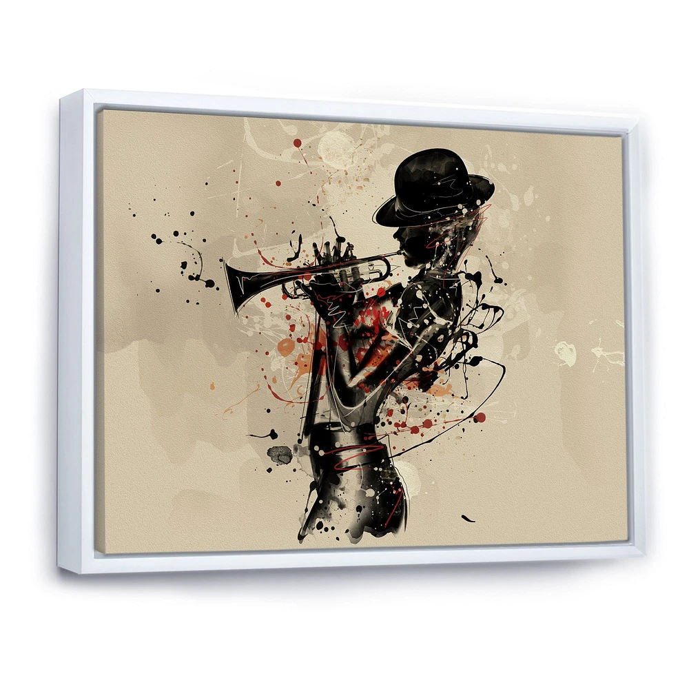 Woman Playing Jazz Trumpet  Wall Art