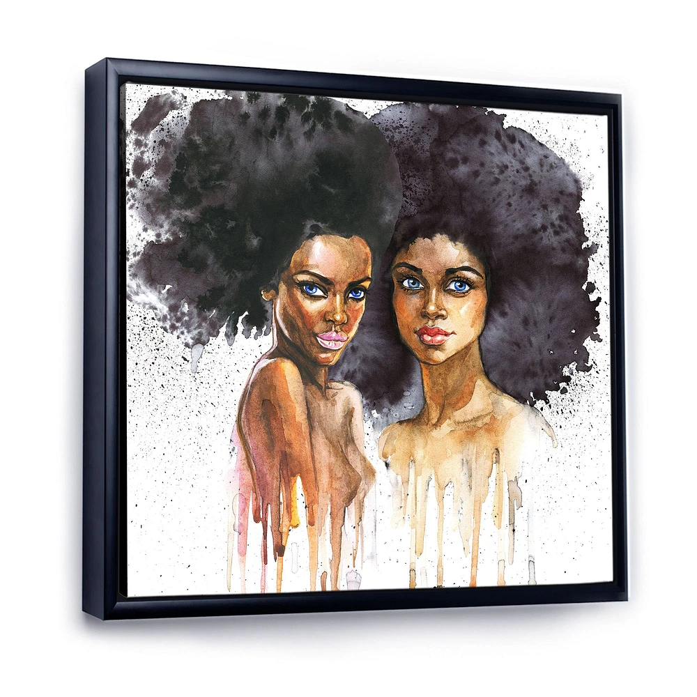 Portrait of Two Afro American Women  Wall Art