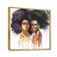 Portrait of Two Afro American Women  Wall Art